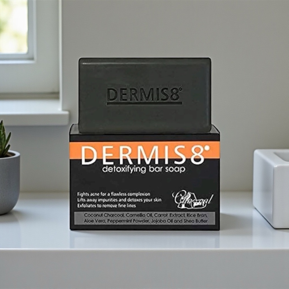 Dermis8° Black Charcoal Detoxifying Bar Soap 🖤 - Picture 1 of 1